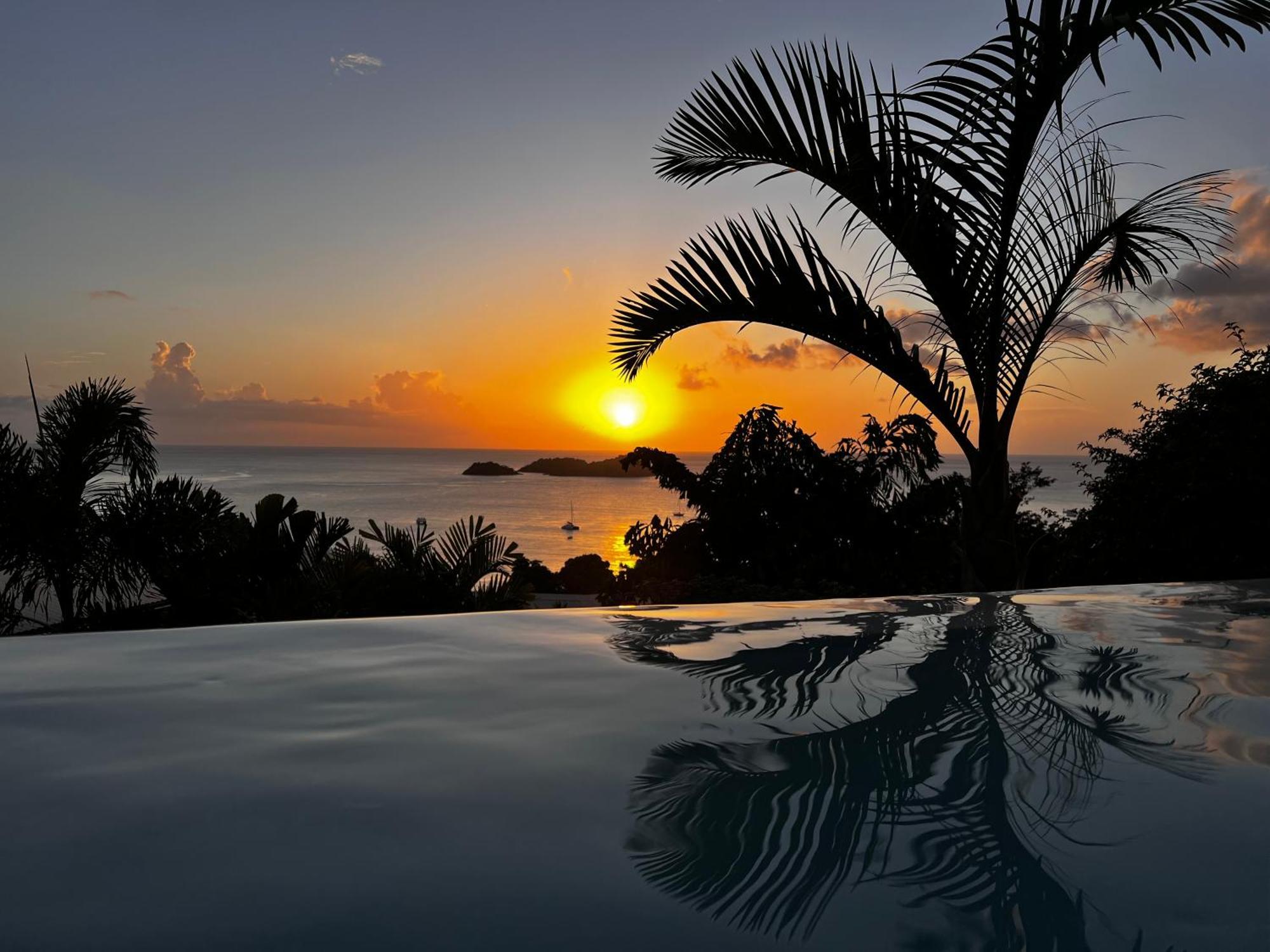 Sunset Palm - Villa Creole Avec Piscine Face Au Coucher De Soleil Et A La Reserve Cousteau Буйянт Екстериор снимка